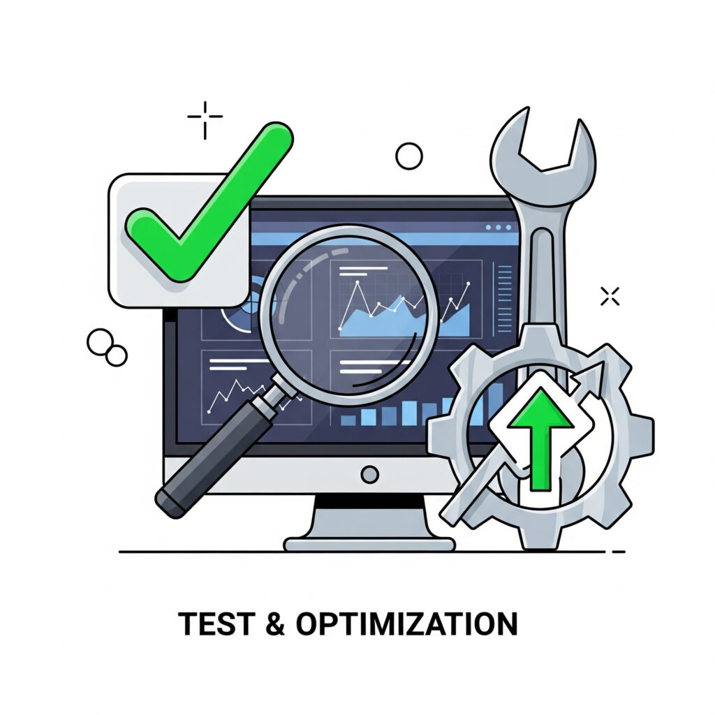 Test und Optimierung – gründliche Prüfung und Anpassung der Webseite für beste Performance